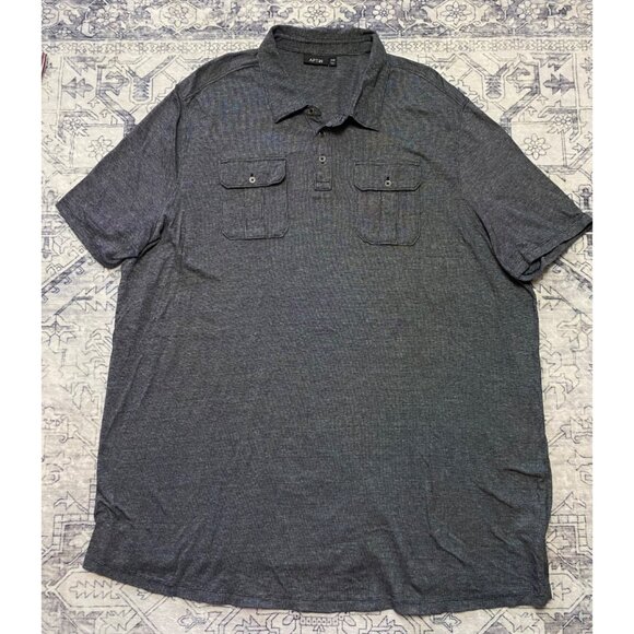 Apt. 9 Other - Apt.‎ 9 Mens 3XB Polo Shirt Black Short Sleeve 100% Cotton Button Pockets Casual